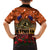 The Rising Sun Badge ANZAC Family Matching Off Shoulder Short Dress and Hawaiian Shirt Last Post Field of Poppy Starry Night Style LT03 - Polynesian Pride