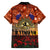 The Rising Sun Badge ANZAC Family Matching Off Shoulder Short Dress and Hawaiian Shirt Last Post Field of Poppy Starry Night Style LT03 - Polynesian Pride