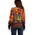 The Rising Sun Badge ANZAC Off Shoulder Sweater Last Post Field of Poppy Starry Night Style LT03 - Polynesian Pride