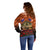 The Rising Sun Badge ANZAC Off Shoulder Sweater Last Post Field of Poppy Starry Night Style LT03 - Polynesian Pride