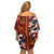 Pan-Pacific Festival Family Matching Off Shoulder Short Dress and Hawaiian Shirt Hawaiian Tribal and Japanese Pattern Together Culture