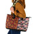 Pan-Pacific Festival Leather Tote Bag Hawaiian Tribal and Japanese Pattern Together Culture