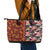 Pan-Pacific Festival Leather Tote Bag Hawaiian Tribal and Japanese Pattern Together Culture