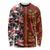 Pan-Pacific Festival Long Sleeve Shirt Hawaiian Tribal and Japanese Pattern Together Culture