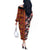 Pan-Pacific Festival Off The Shoulder Long Sleeve Dress Hawaiian Tribal and Japanese Pattern Together Culture