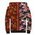 Pan-Pacific Festival Sherpa Hoodie Hawaiian Tribal and Japanese Pattern Together Culture