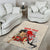 Personalised Pan-Pacific Festival Area Rug Japanese Samurai with Hawaiian Pattern