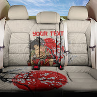 Personalised Japanese Culture Hawaii Style Back Car Seat Cover Japanese Samurai with Hawaiian Pattern LT03 One Size Beige - Polynesian Pride
