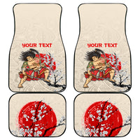 Personalised Japanese Culture Hawaii Style Car Mats Japanese Samurai with Hawaiian Pattern LT03 - Polynesian Pride