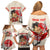 Personalised Pan-Pacific Festival Family Matching Off Shoulder Short Dress and Hawaiian Shirt Japanese Samurai with Hawaiian Pattern