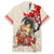 Personalised Pan-Pacific Festival Family Matching Off Shoulder Short Dress and Hawaiian Shirt Japanese Samurai with Hawaiian Pattern