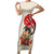 Personalised Pan-Pacific Festival Family Matching Short Sleeve Bodycon Dress and Hawaiian Shirt Japanese Samurai with Hawaiian Pattern