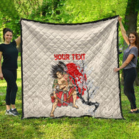 Personalised Japanese Culture Hawaii Style Quilt Japanese Samurai with Hawaiian Pattern LT03 - Polynesian Pride