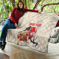 Personalised Japanese Culture Hawaii Style Quilt Japanese Samurai with Hawaiian Pattern LT03 - Polynesian Pride