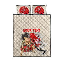 Personalised Japanese Culture Hawaii Style Quilt Bed Set Japanese Samurai with Hawaiian Pattern LT03 - Polynesian Pride