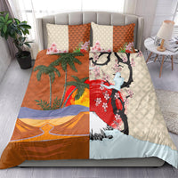 Japanese Culture Hawaii Style Bedding Set Mauna Kea and Fuji Mountains LT03 - Polynesian Pride