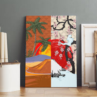 Japanese Culture Hawaii Style Canvas Wall Art Mauna Kea and Fuji Mountains LT03 - Polynesian Pride