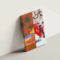 Japanese Culture Hawaii Style Canvas Wall Art Mauna Kea and Fuji Mountains LT03 - Polynesian Pride