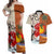 Pan-Pacific Festival Couples Matching Off Shoulder Maxi Dress and Hawaiian Shirt Mauna Kea and Fuji Mountains