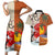 Pan-Pacific Festival Couples Matching Short Sleeve Bodycon Dress and Hawaiian Shirt Mauna Kea and Fuji Mountains