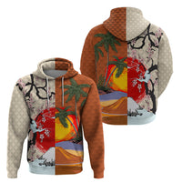 Japanese Culture Hawaii Style Hoodie Mauna Kea and Fuji Mountains LT03 - Polynesian Pride