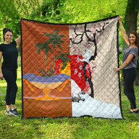 Japanese Culture Hawaii Style Quilt Mauna Kea and Fuji Mountains LT03 - Polynesian Pride