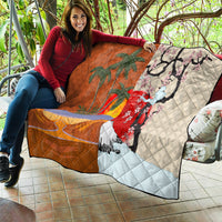 Japanese Culture Hawaii Style Quilt Mauna Kea and Fuji Mountains LT03 - Polynesian Pride