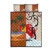 Japanese Culture Hawaii Style Quilt Bed Set Mauna Kea and Fuji Mountains LT03 - Polynesian Pride