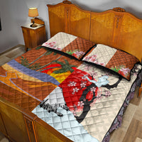 Japanese Culture Hawaii Style Quilt Bed Set Mauna Kea and Fuji Mountains LT03 - Polynesian Pride