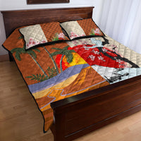 Japanese Culture Hawaii Style Quilt Bed Set Mauna Kea and Fuji Mountains LT03 - Polynesian Pride
