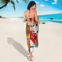 Japanese Culture Hawaii Style Sarong Mauna Kea and Fuji Mountains LT03 - Polynesian Pride