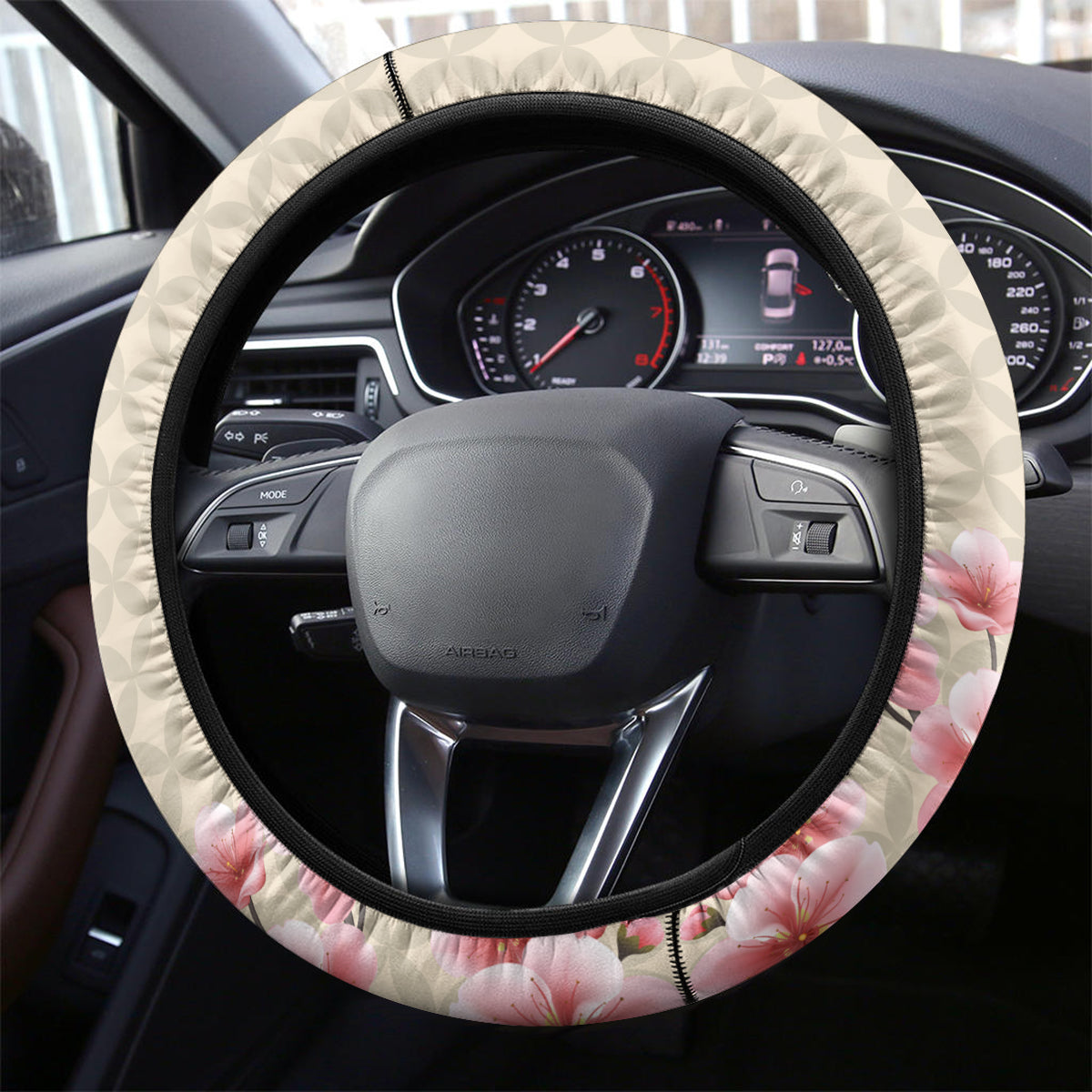 Japanese Culture Hawaii Style Steering Wheel Cover Mauna Kea and Fuji Mountains LT03 - Polynesian Pride