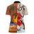 Pan-Pacific Festival Women Polo Shirt Mauna Kea and Fuji Mountains