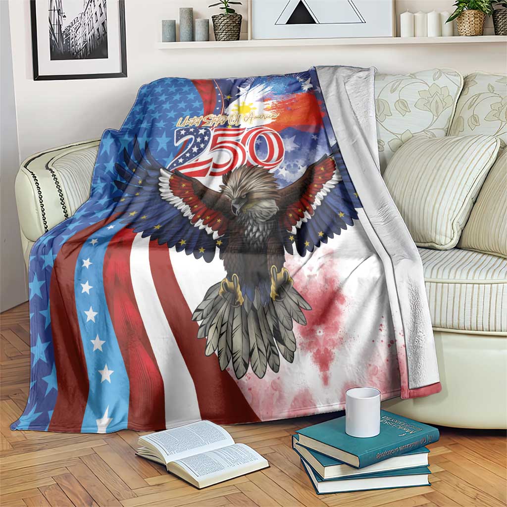 Philippines and United States Semiquincentennial Blanket Eagle and National Flag Style LT03 Multicolor - Polynesian Pride