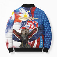 Philippines and United States Semiquincentennial Bomber Puffer Jacket Eagle and National Flag Style LT03 - Polynesian Pride