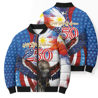 Philippines and United States Semiquincentennial Bomber Puffer Jacket Eagle and National Flag Style LT03 - Polynesian Pride