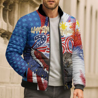 Philippines and United States Semiquincentennial Bomber Puffer Jacket Eagle and National Flag Style LT03 - Polynesian Pride
