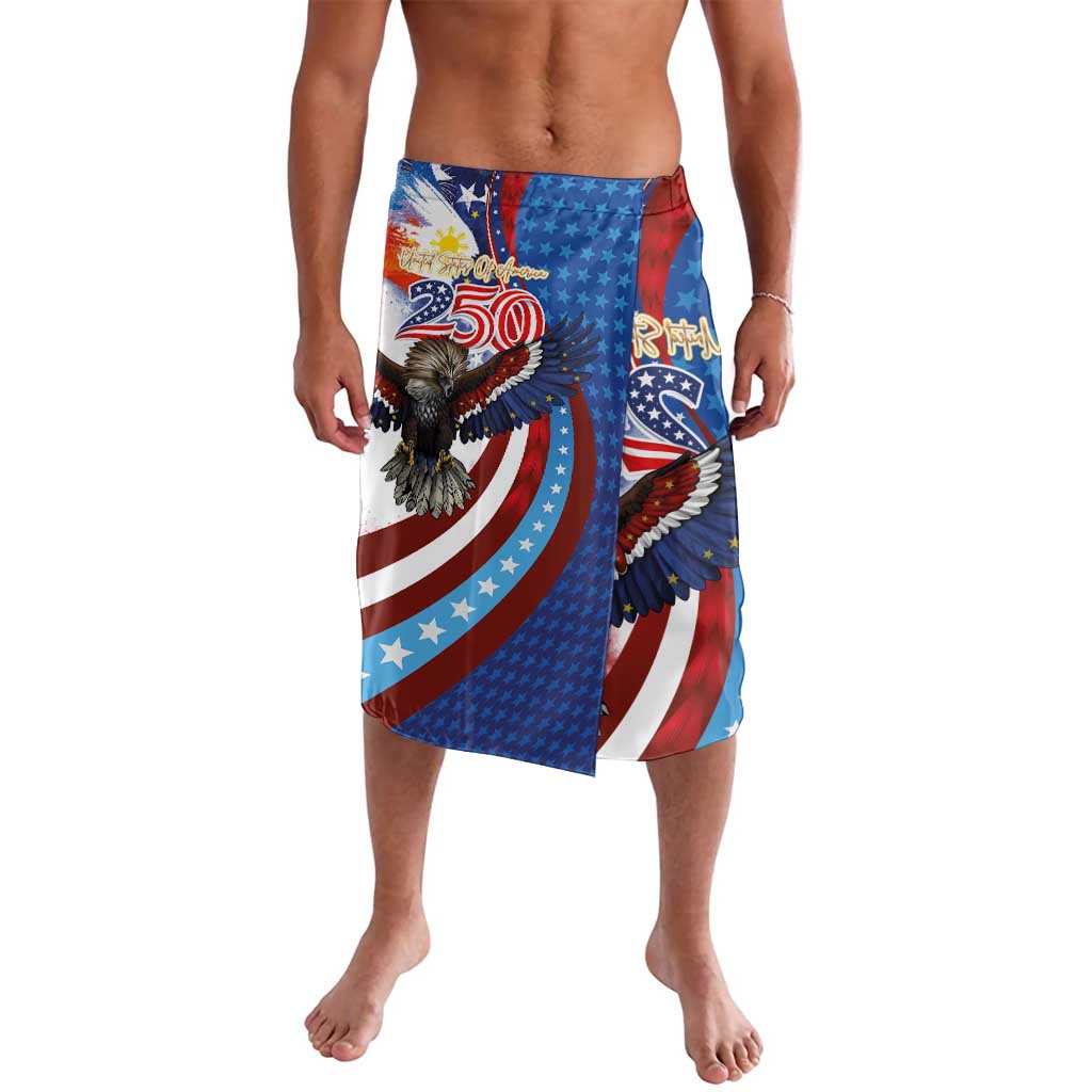 Philippines and United States Semiquincentennial Lavalava Eagle and National Flag Style LT03 Multicolor - Polynesian Pride