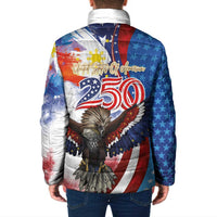 Philippines and United States Semiquincentennial Padded Jacket Eagle and National Flag Style LT03 - Polynesian Pride