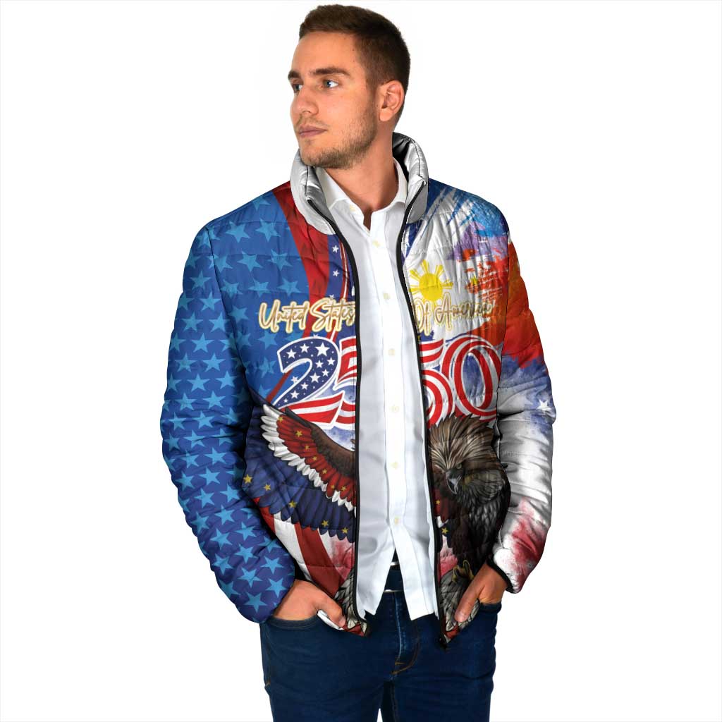Philippines and United States Semiquincentennial Padded Jacket Eagle and National Flag Style LT03 - Polynesian Pride