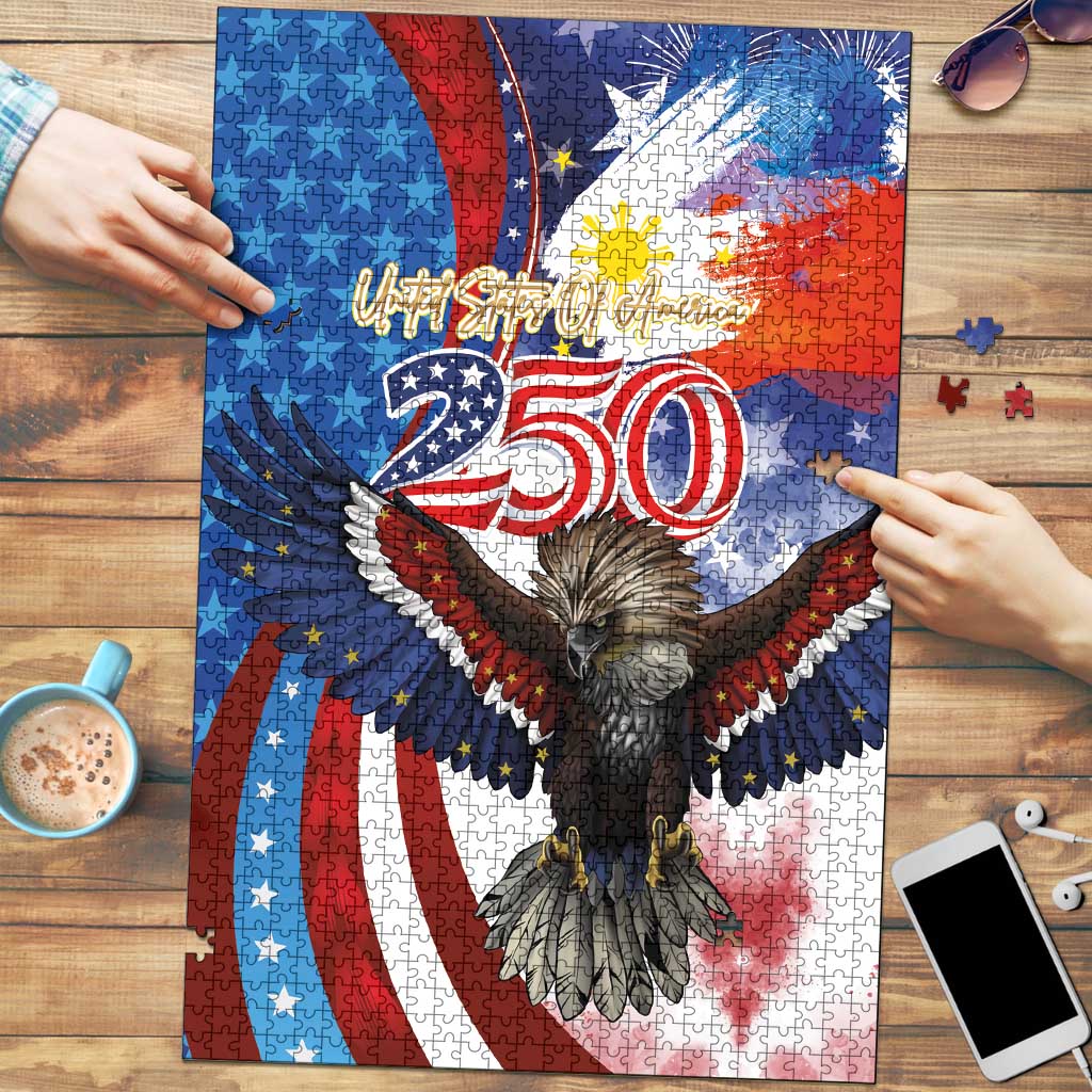 Philippines and United States Semiquincentennial Puzzle Eagle and National Flag Style LT03 Multicolor - Polynesian Pride