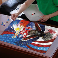 Philippines and United States Semiquincentennial Puzzle Eagle and National Flag Style LT03 - Polynesian Pride