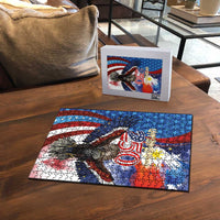 Philippines and United States Semiquincentennial Puzzle Eagle and National Flag Style LT03 - Polynesian Pride