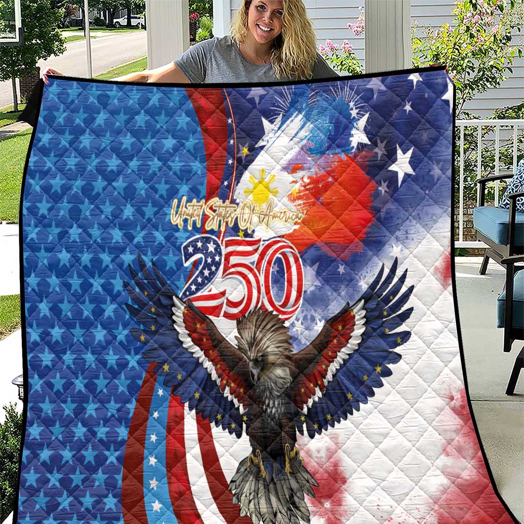 Philippines and United States Semiquincentennial Quilt Eagle and National Flag Style LT03 Multicolor - Polynesian Pride
