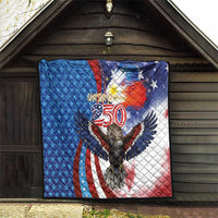 Philippines and United States Semiquincentennial Quilt Eagle and National Flag Style LT03 - Polynesian Pride