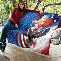 Philippines and United States Semiquincentennial Quilt Eagle and National Flag Style LT03 - Polynesian Pride