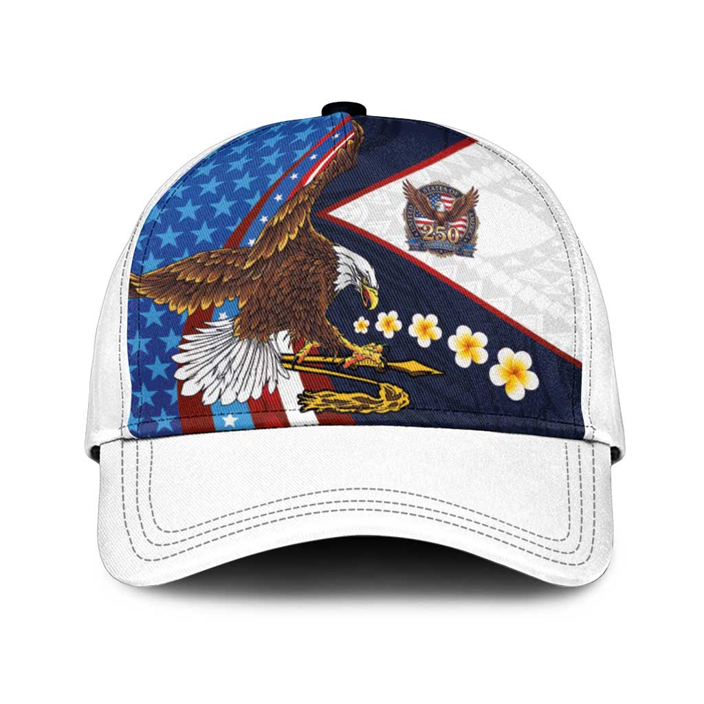 American Samoa and United States Semiquincentennial Classic Cap Bald Eagle with National Flag Style LT03 Universal Fit Multicolor - Polynesian Pride