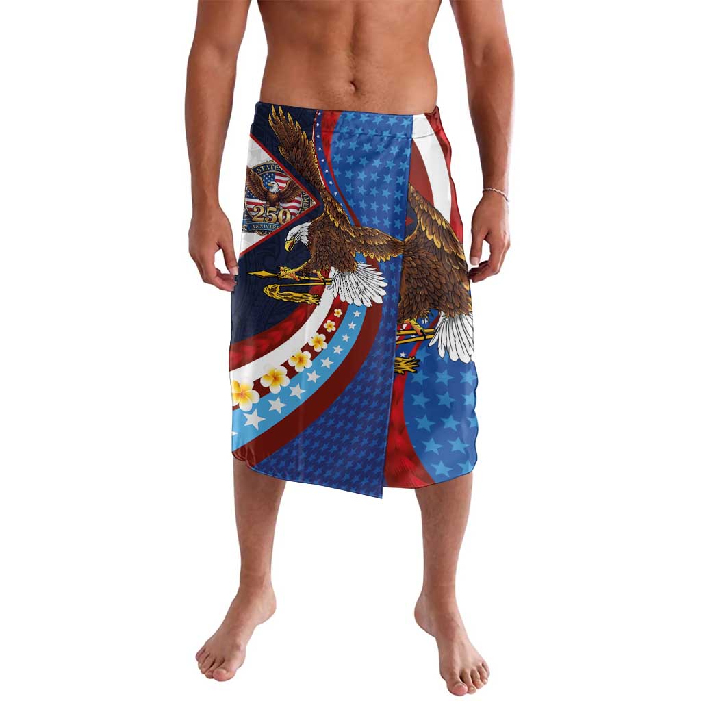 American Samoa and United States Semiquincentennial Lavalava Bald Eagle with National Flag Style LT03 Multicolor - Polynesian Pride