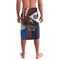American Samoa and United States Semiquincentennial Lavalava Bald Eagle with National Flag Style LT03 - Polynesian Pride