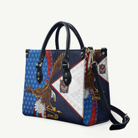American Samoa and United States Semiquincentennial Leather Bag Bald Eagle with National Flag Style LT03 Multicolor - Polynesian Pride